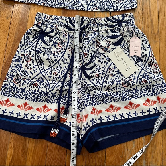 Joie boho batik print pattern linen blend shorts and top set, NWT - Picture 4 of 12